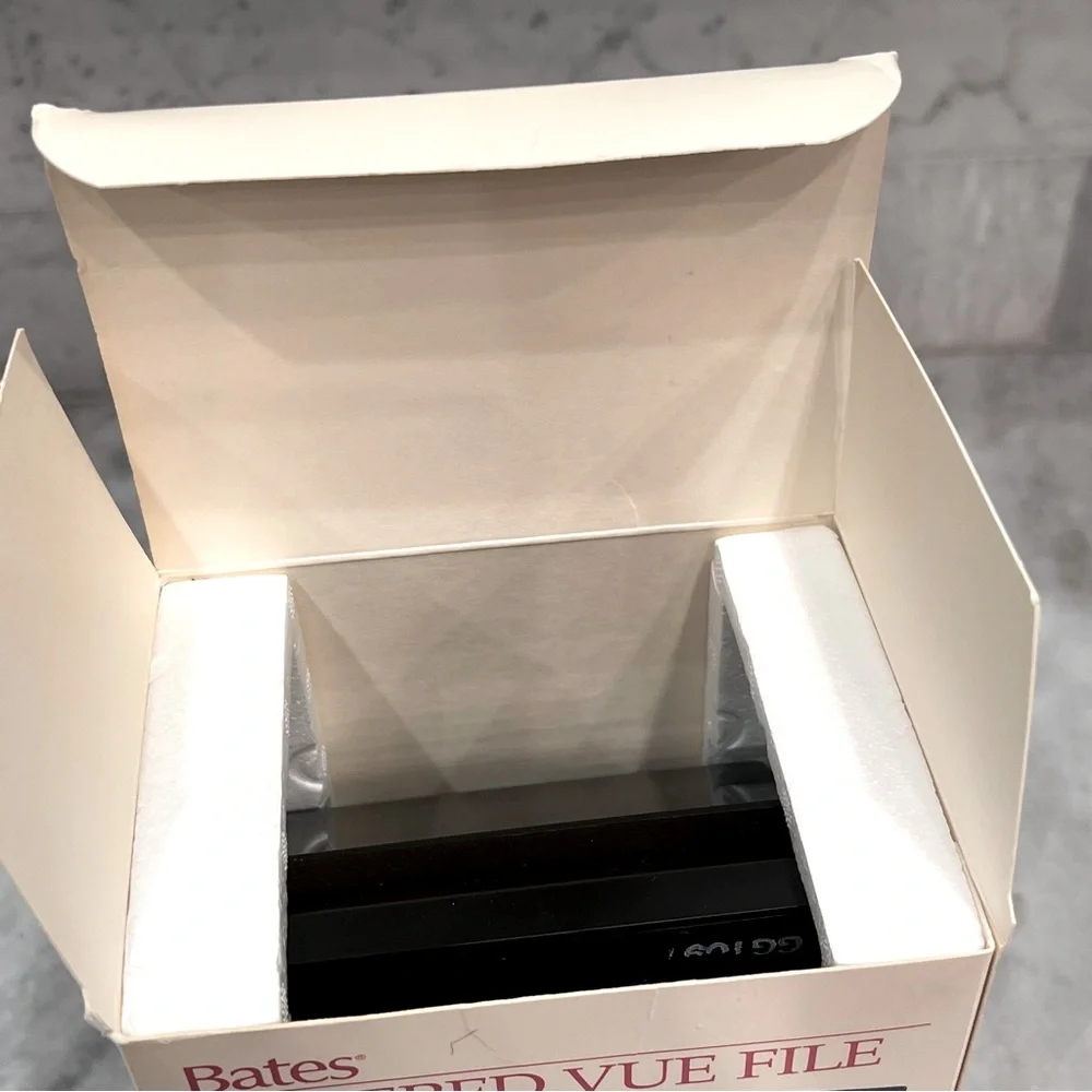 VINTAGE Bates Covered Vue File IN ORIGINAL BOX